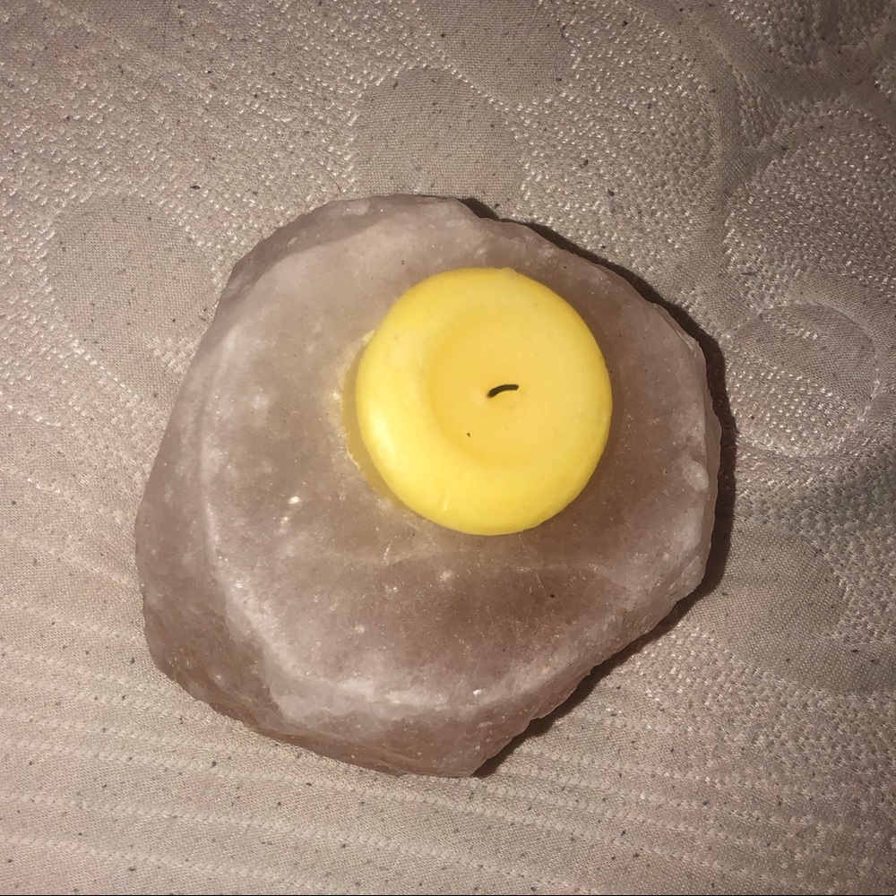 SALT LAMP CANDLE HOLDER